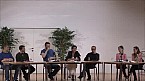 Patrick Lammer, Thomas Wodianka, Henry Mason, Sabine Coelsch-Foisner, Sven-Eric Bechtolf, Meike Droste und Elisa Plüss (v.l.n.r) Bild: Patrick Lammer, Thomas Wodianka, Henry Mason, Sabine Coelsch-Foisner, Sven-Eric Bechtolf, Meike Droste und Elisa Plüss (v.l.n.r)
