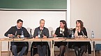 Pacho Flores, Carlos Miguel Prieto, Sabine Coelsch-Foisner und Gabriela Montero (v.l.n.r.) beim Atelier Gespräch Bild: Pacho Flores, Carlos Miguel Prieto, Sabine Coelsch-Foisner und Gabriela Montero (v.l.n.r.) beim Atelier Gespräch