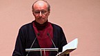 Eugen Drewermann beim Vortrag: ''Von der Macht des Geldes oder Märchen zur Ökonomie'' Bild: Eugen Drewermann beim Vortrag: ''Von der Macht des Geldes oder Märchen zur Ökonomie''