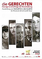 Katalogscover zur Ausstellung ''Die Gerechten. Courage ist eine Frage der Entscheidung'' Bild: Katalogscover zur Ausstellung ''Die Gerechten. Courage ist eine Frage der Entscheidung''