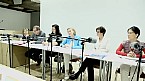 Bild: Podiumsdiskussion mit Sonja Puntscher-Riekmann (Universitt Salzburg), Christoph Klein (Arbeiterkammer Wien), Susanna Paulweber (Diakonie sterreich), Petra Draxl (AMS Wien), Kyoko Shinozaki (Universitt Salzburg). Moderation Romy Seidl